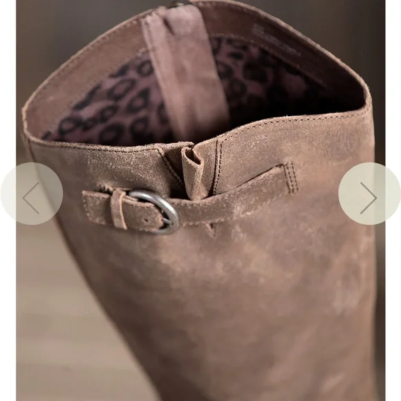 Distressed leather tall boots.by Born - Picture 2 of 15